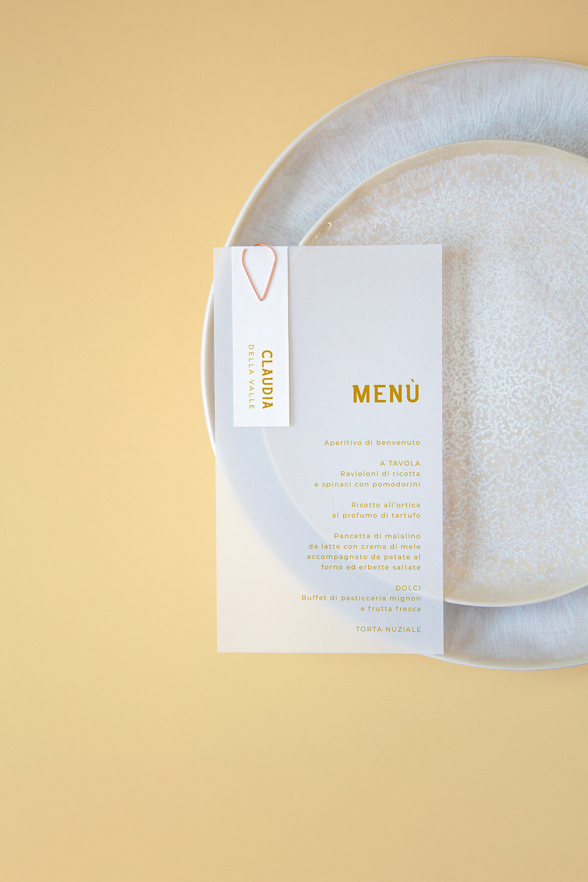 Menu Segnaposto Vellum Bliss