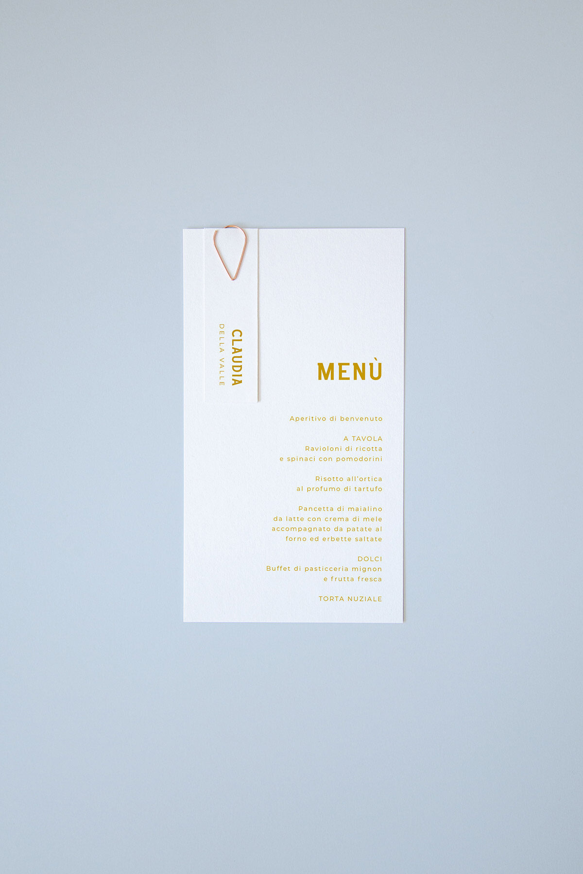 Menu con Segnaposto Bliss