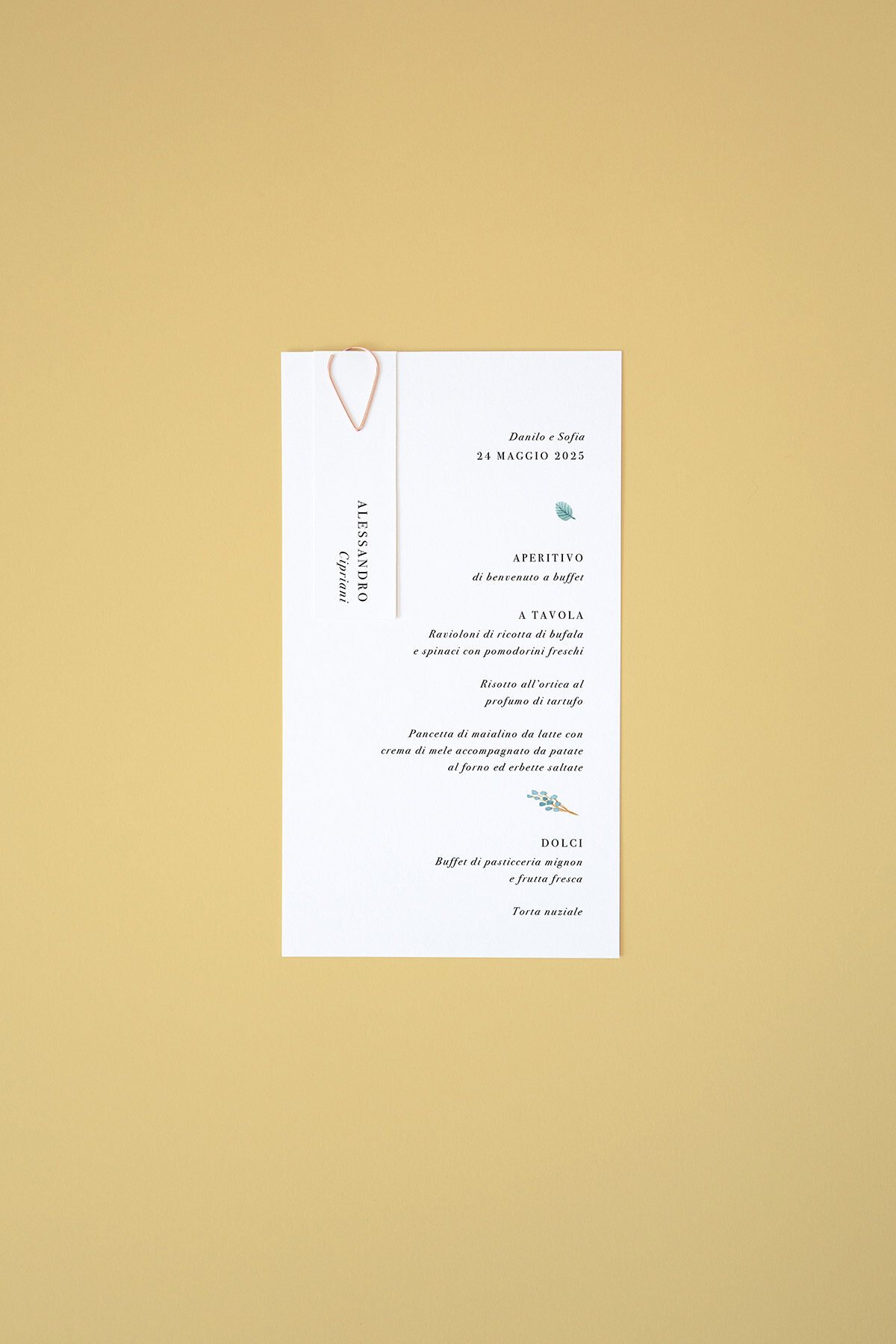 Menu con Segnaposto Garden