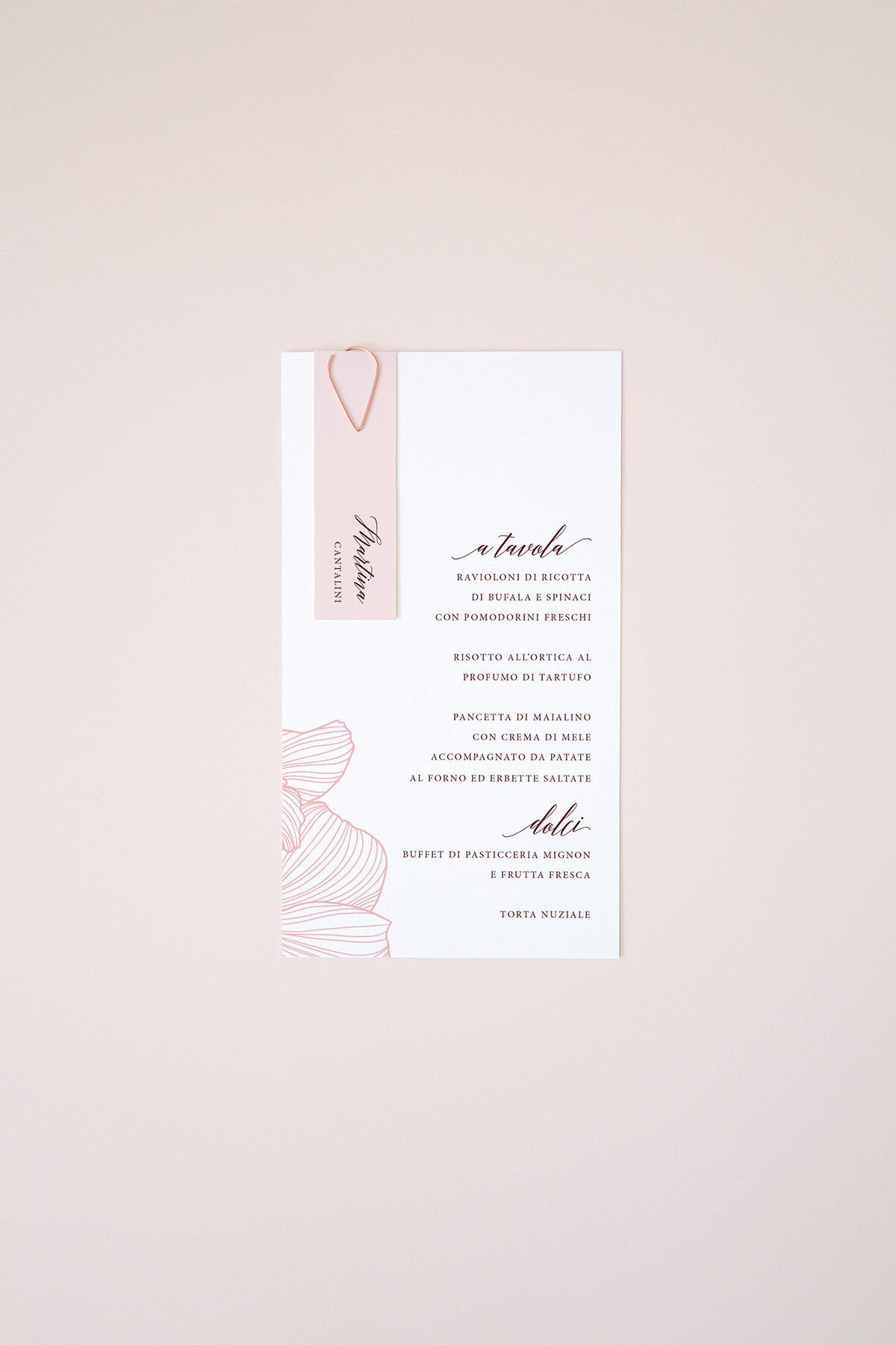 Menu con Segnaposto New elegance