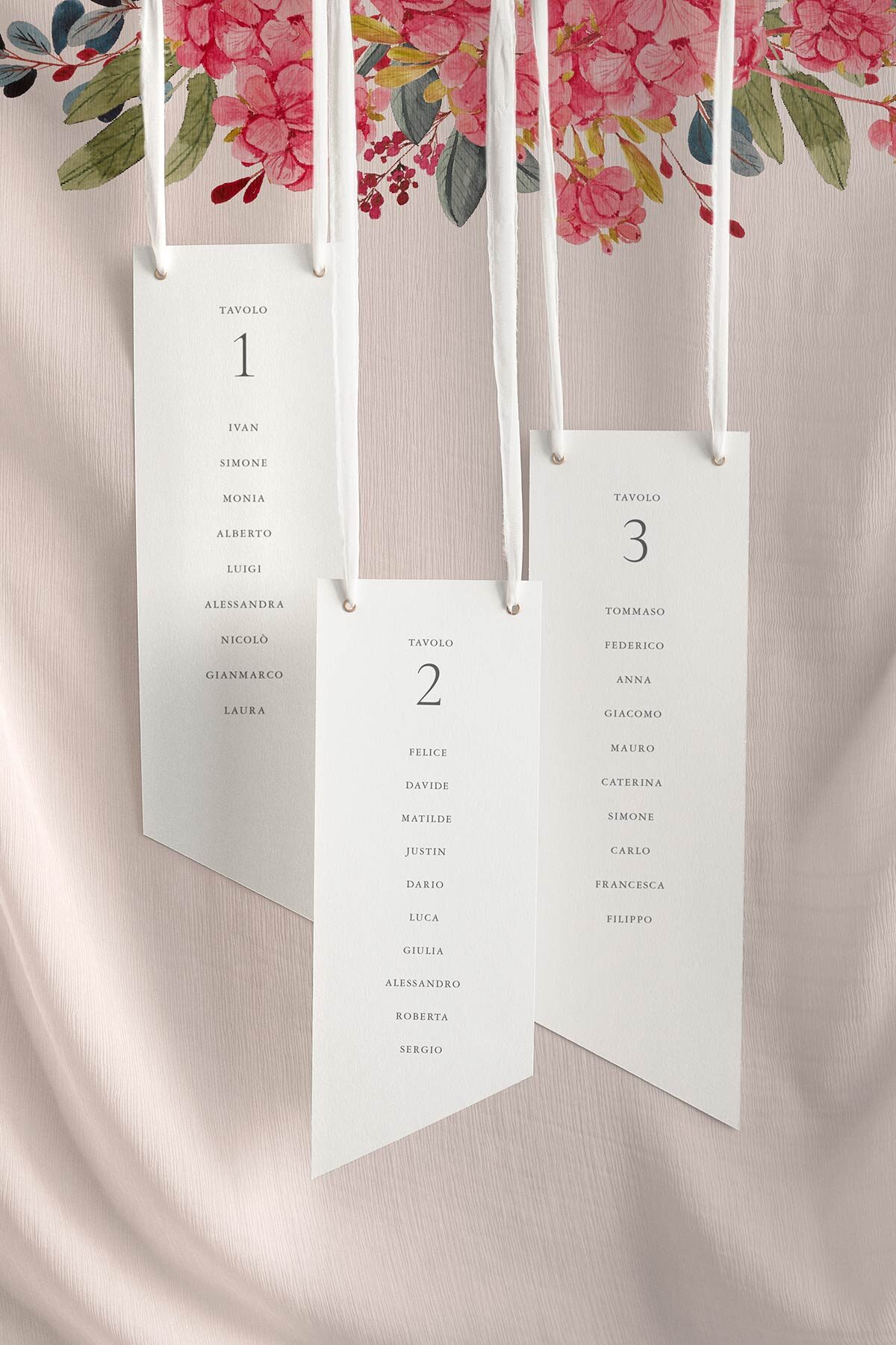 Tableau Matrimonio Layered Ortensie Moderne