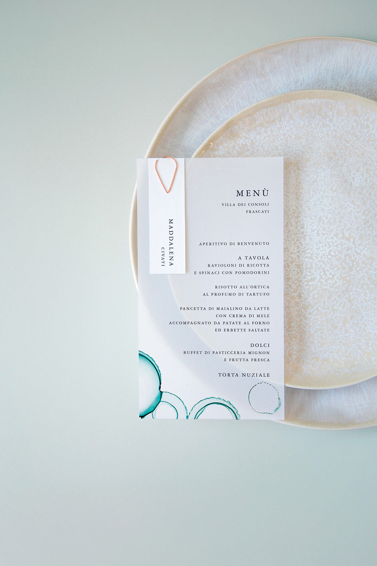 Menu Segnaposto Vellum Ravello