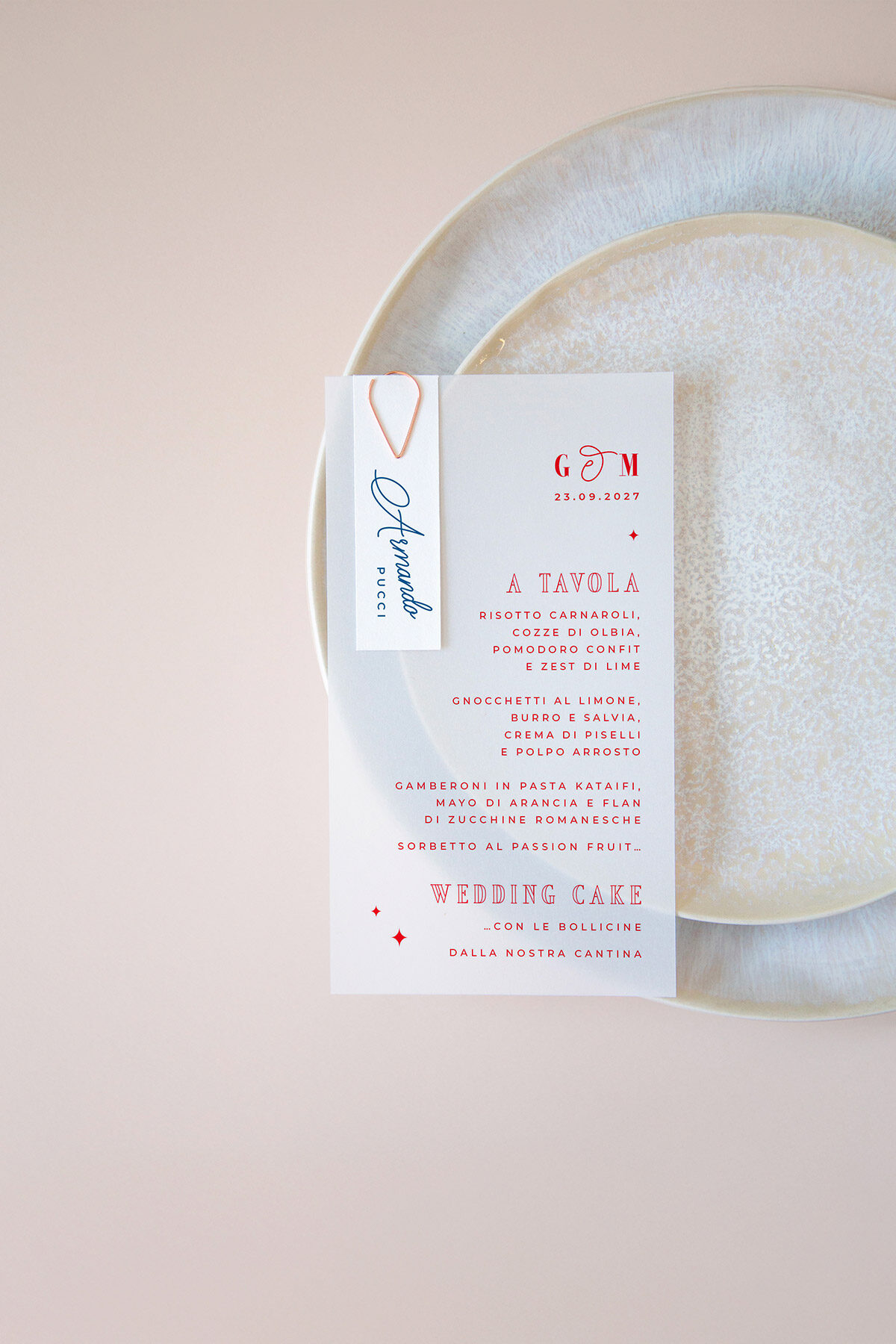 Menu Segnaposto Vellum Spectacular