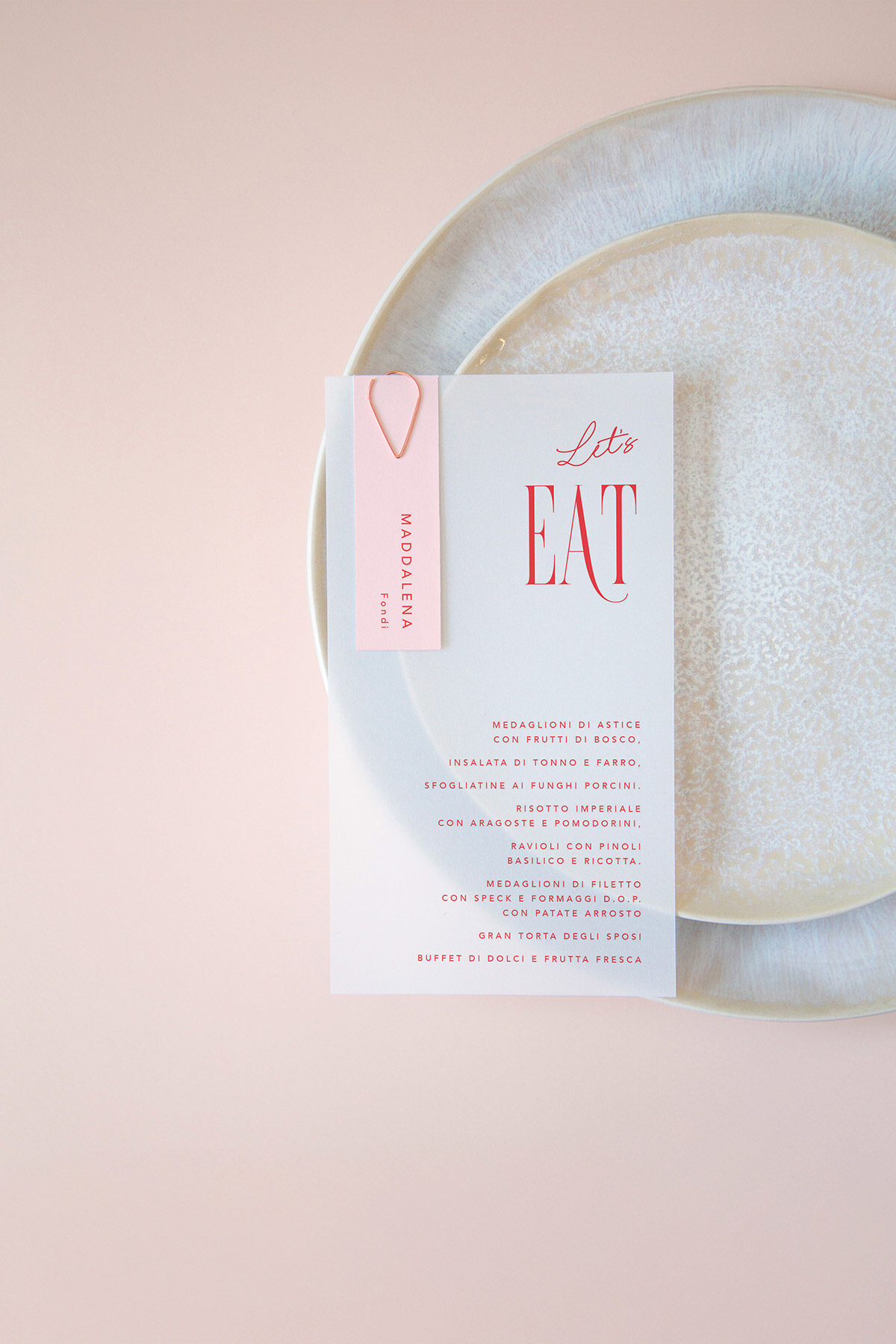 Menu Segnaposto Vellum Wavy