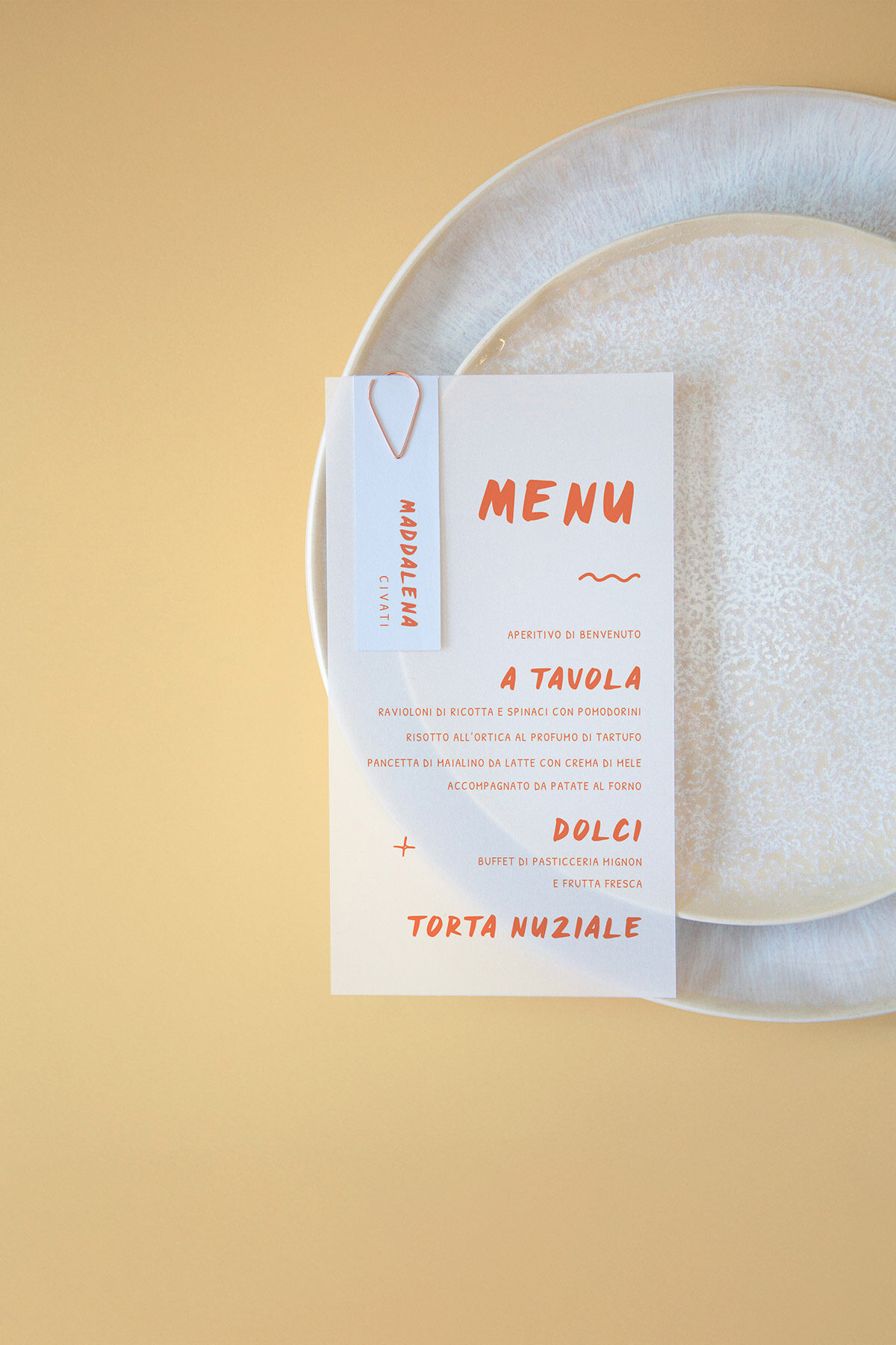 Menu Segnaposto Vellum Frida