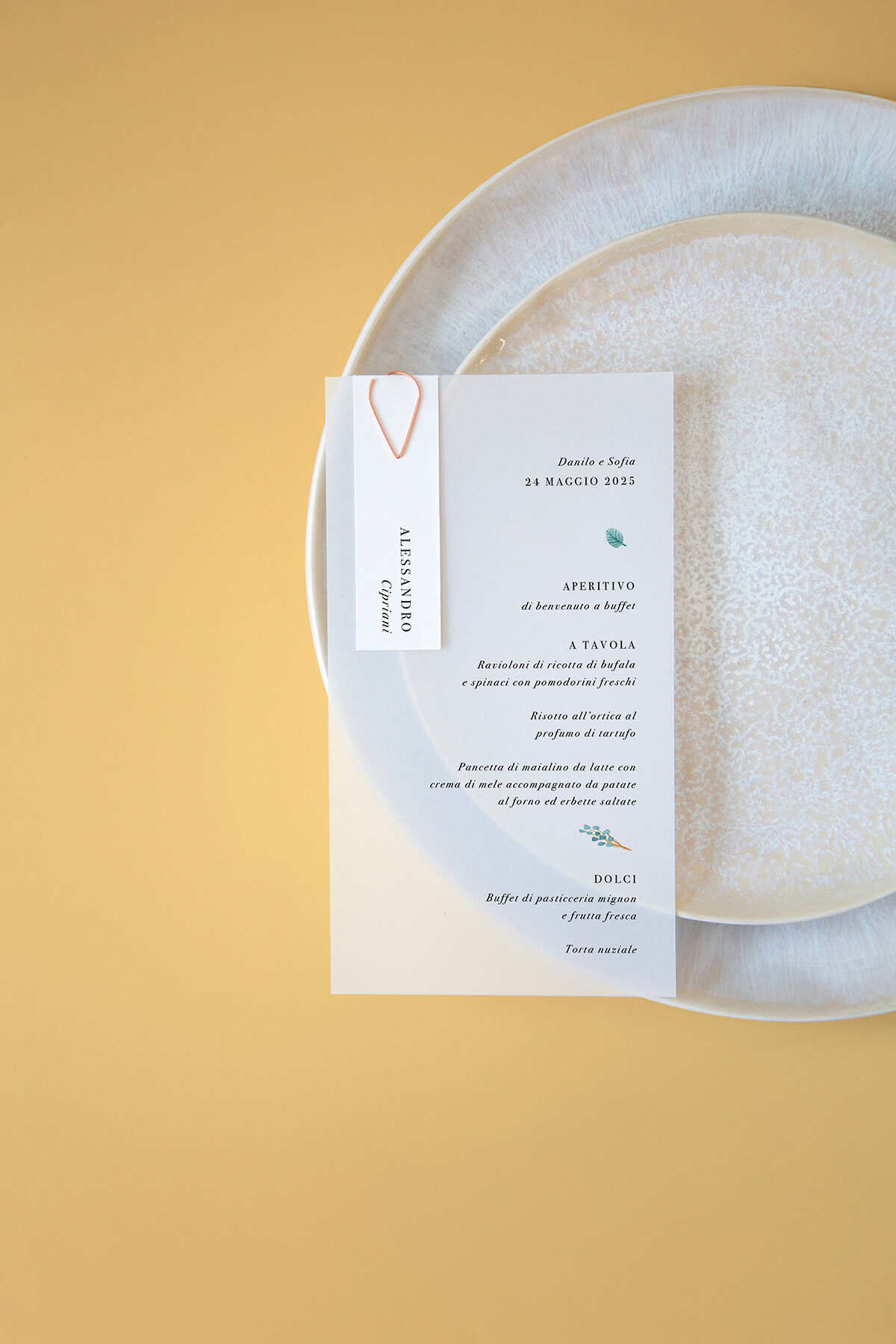 Menu Segnaposto Vellum Garden