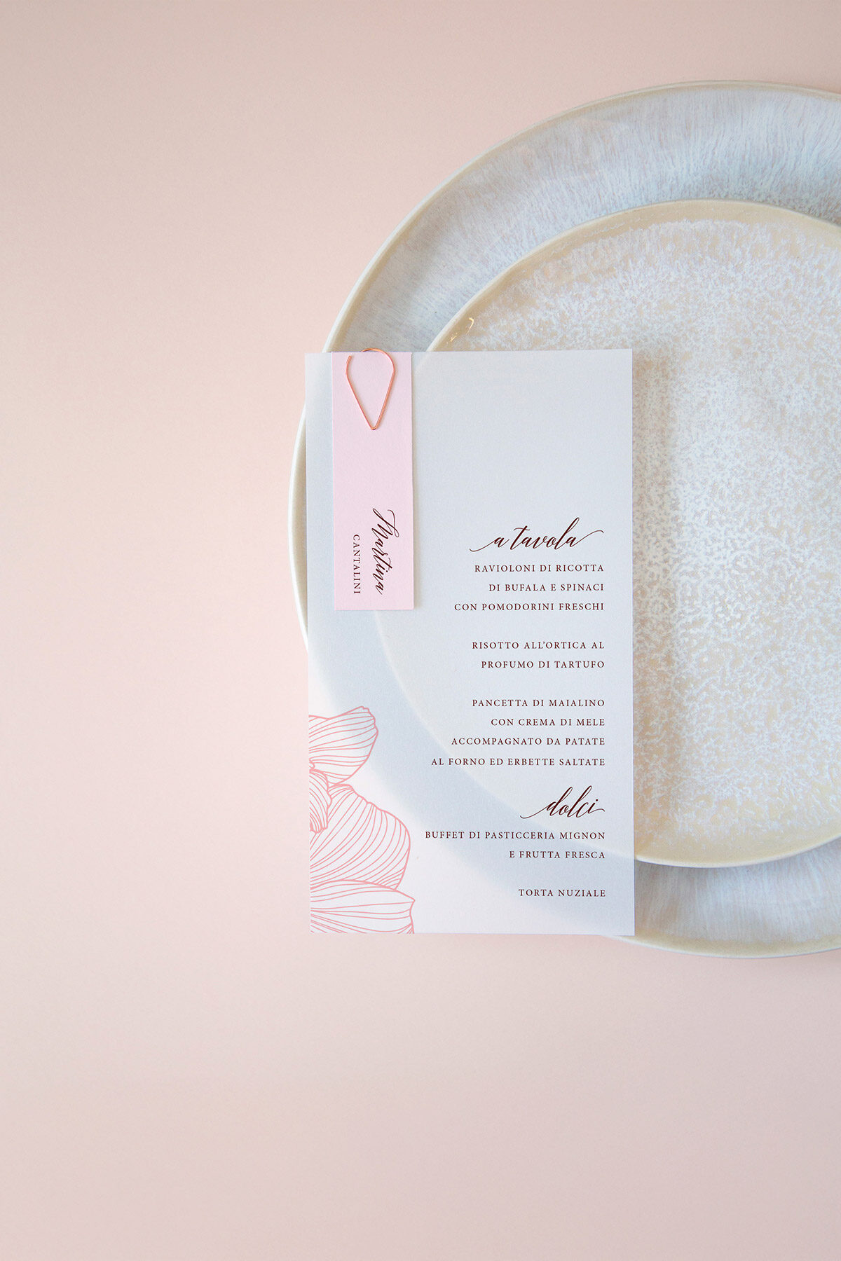 Menu Segnaposto Vellum New elegance