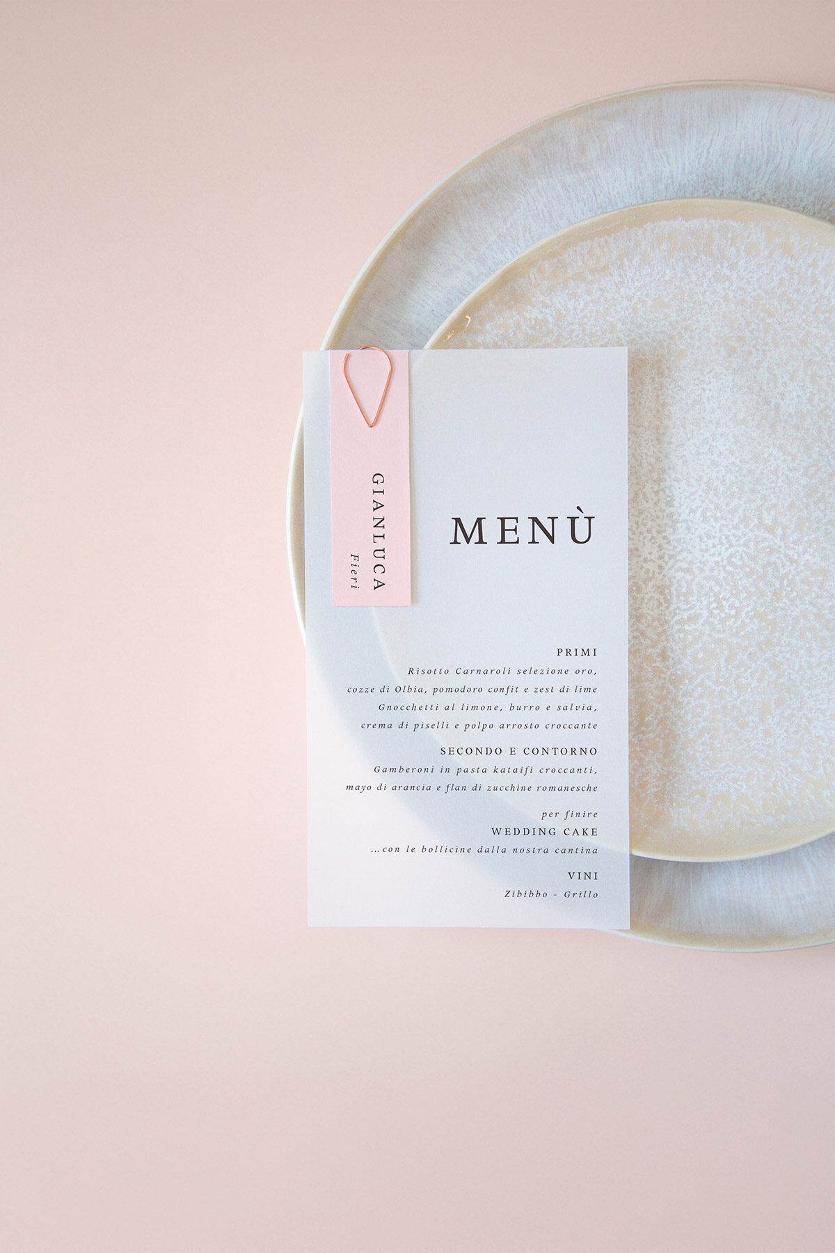 Menu Segnaposto Vellum Nuances