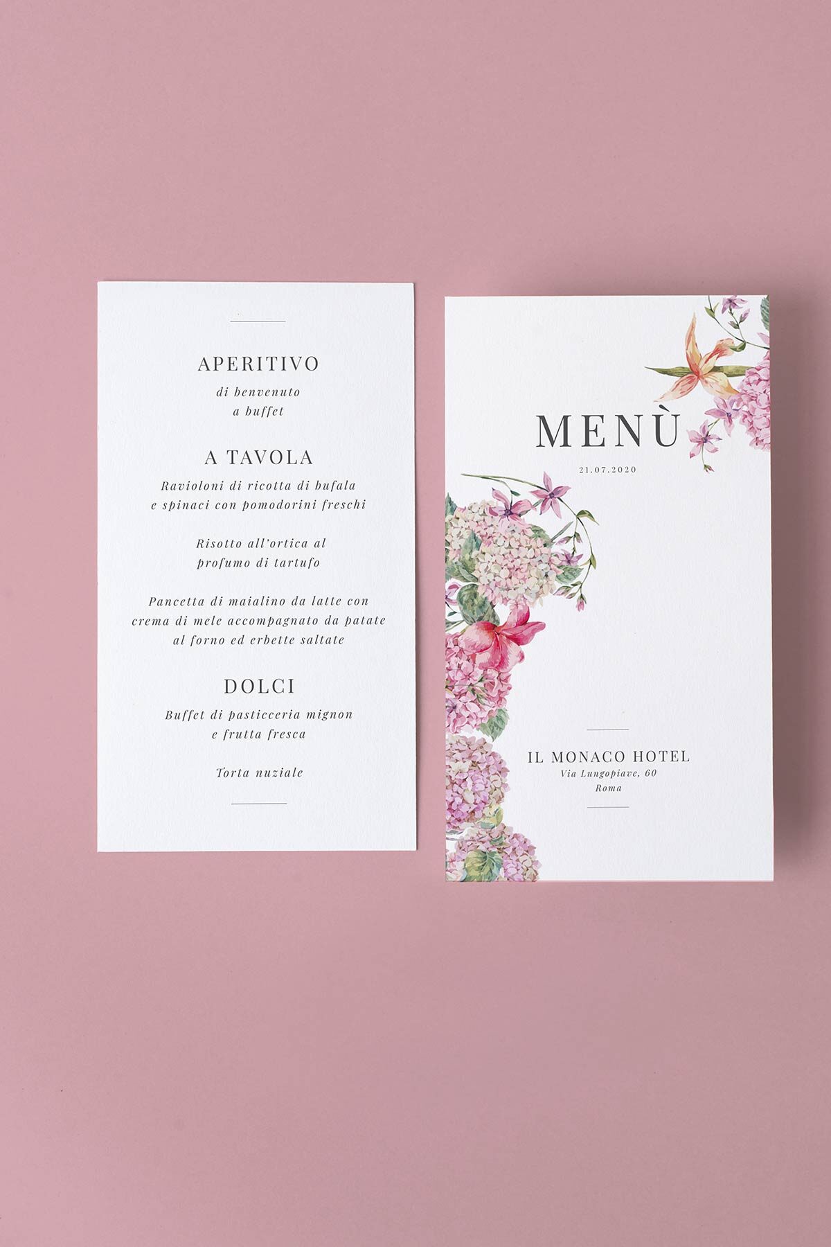 Menu Verticale Ortensie Classiche