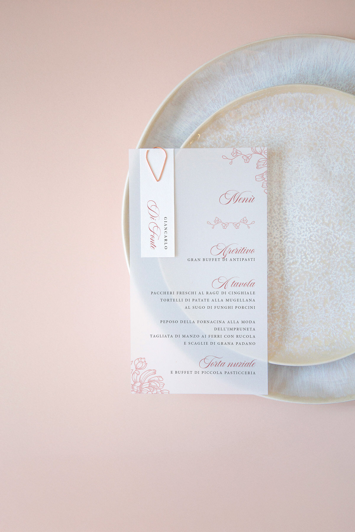 Menu Segnaposto Vellum Provenza